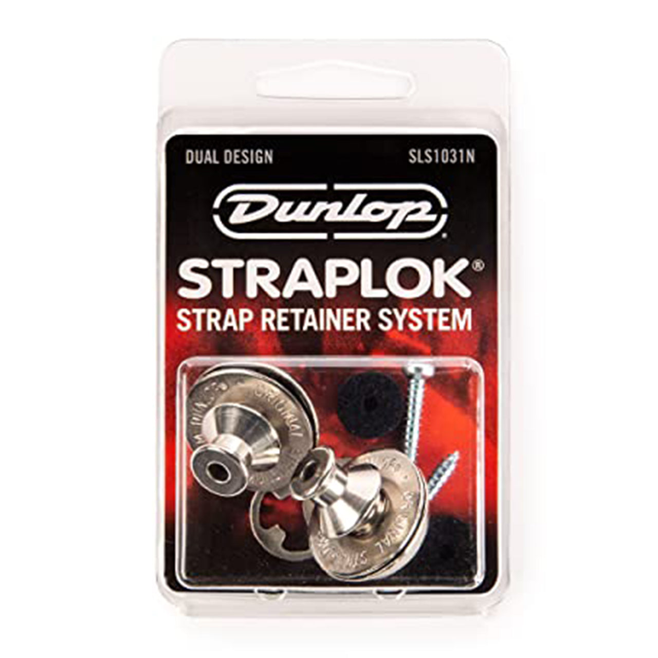 Dunlop Straplok Dual Design Strap Retainers System, Nickel