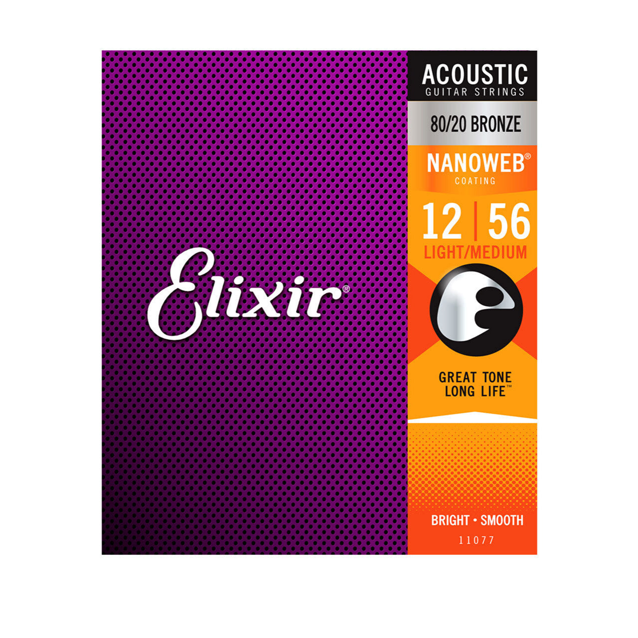 Elixir Light-Medium Acoustic 80/20 Bronze with NANOWEB® Coating