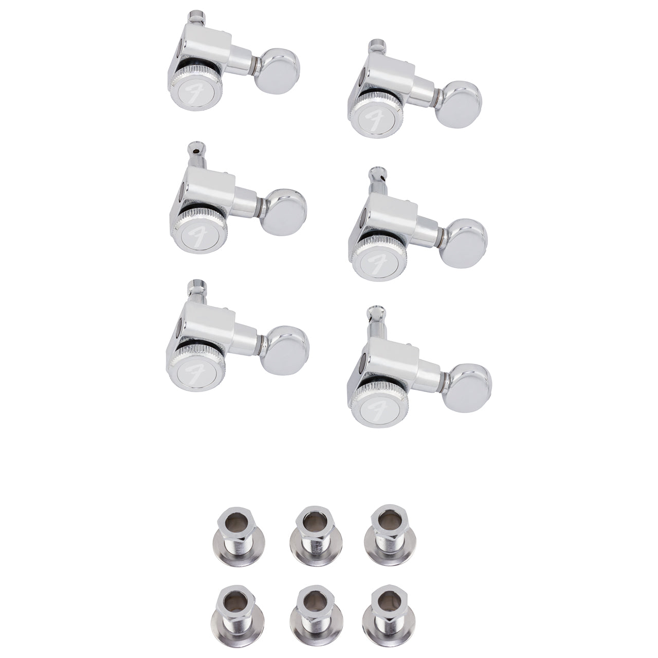 Fender Locking Stratocaster/Telecaster Vintage Buttons Tuning Machine Set, Chrome