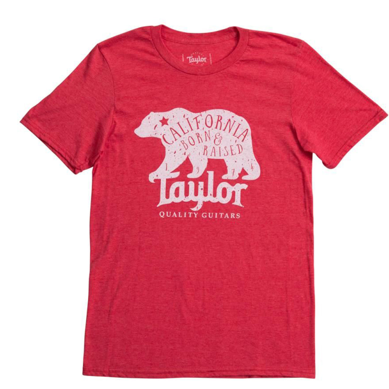 Taylor Men's California Bear Large T-Shirt, Heather Red