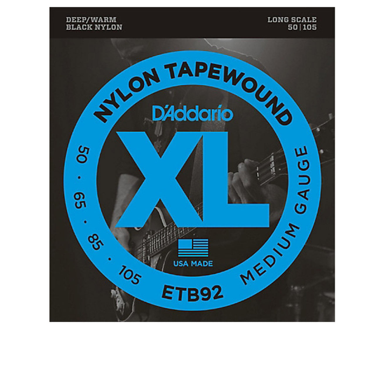 D'Addario ETB92 Tapewound Bass, Medium, 50-105, Long Scale