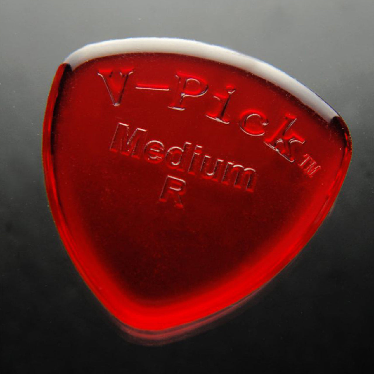 V-Picks Medium Round Guitar Pick, Ruby Red