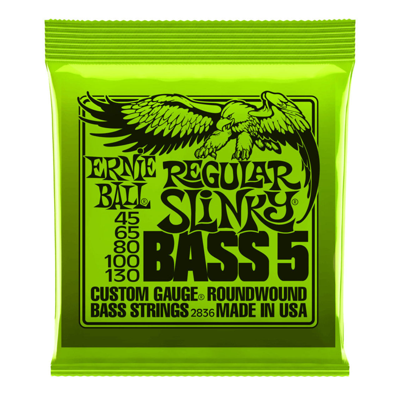 Ernie Ball Regular Slinky 5-String, Nickel Wound Bass Strings