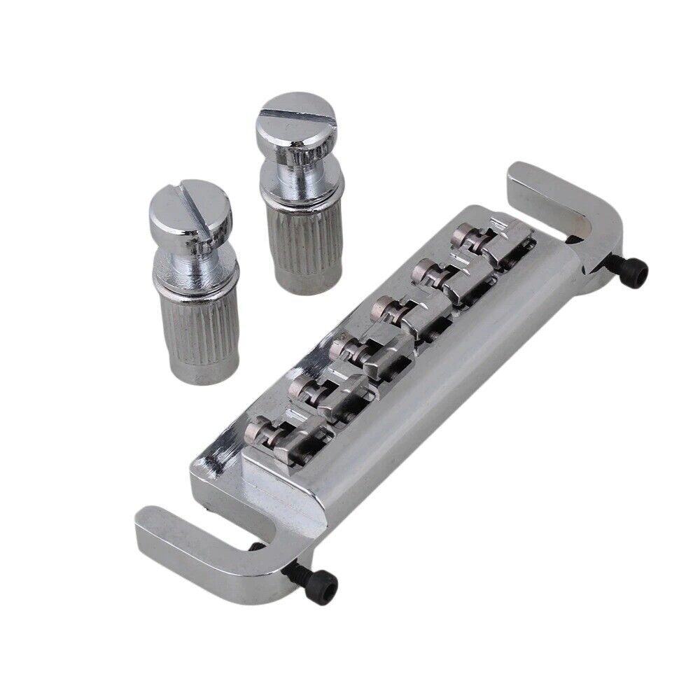 Used PRS Tailpiece Wraparound Stop Bar, Chrome