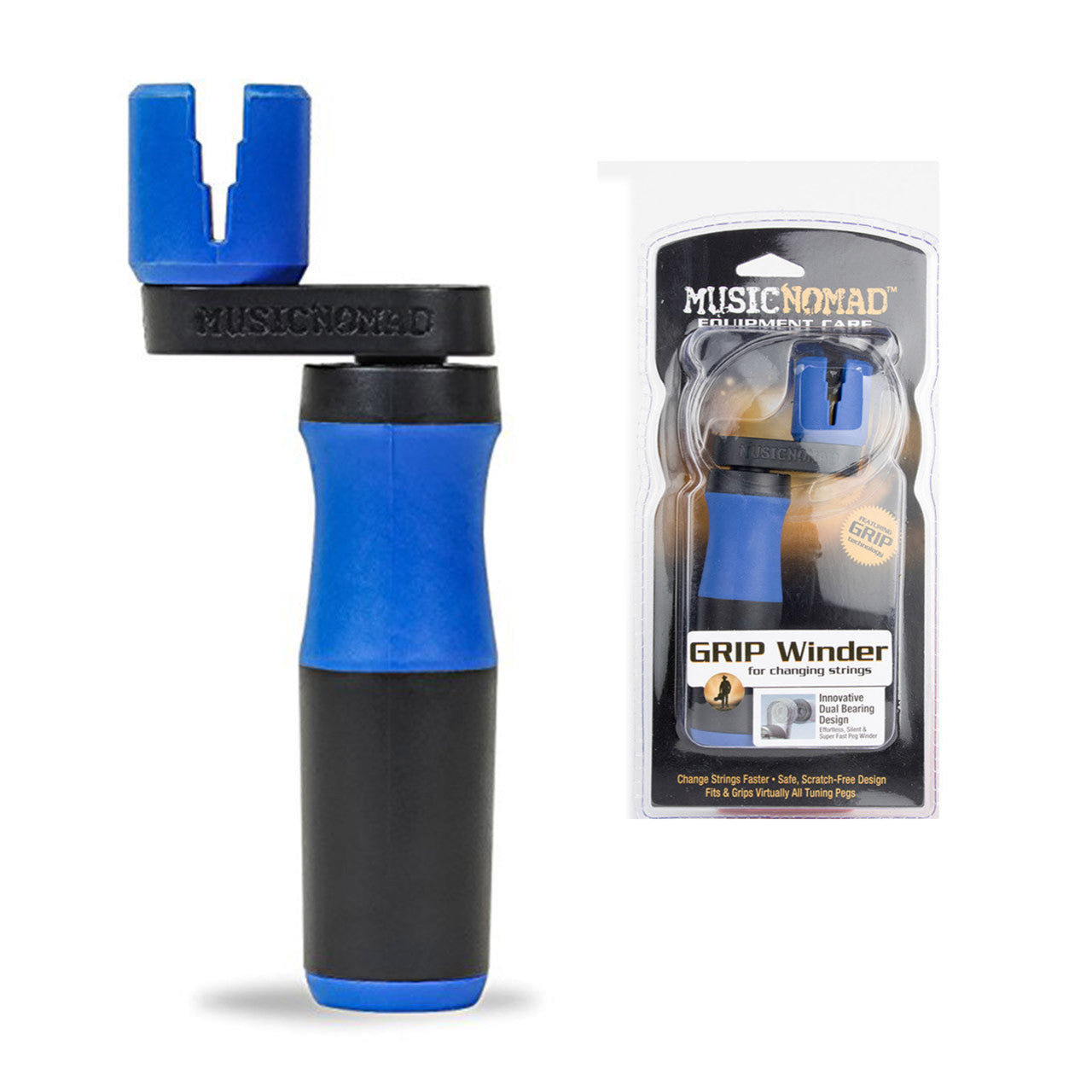 Music Nomad GRIP Winder - Rubber Lined, Dual Bearing Peg Winder