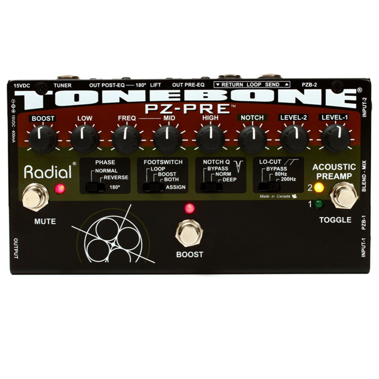 Radial PZ-Pre acoustic instrument preamp/DI