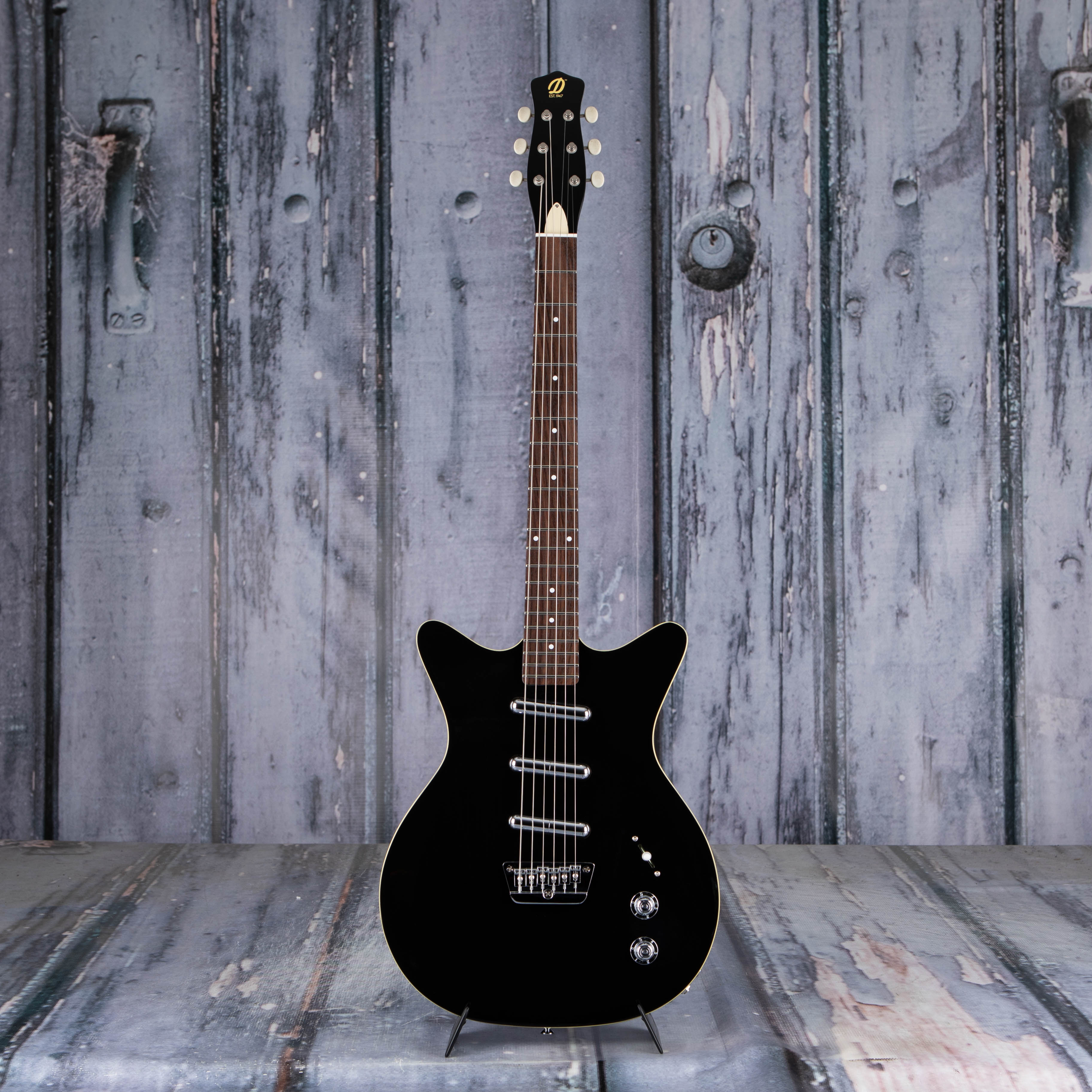 Danelectro '59 Triple Divine Electric Guitar, Black, front