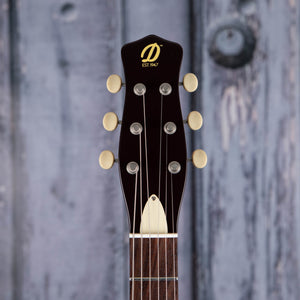 Danelectro '59 Triple Divine Electric Guitar, Dark Burgundy, front headstock
