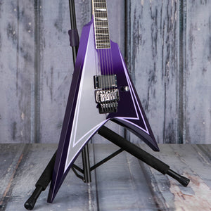 ESP LTD Alexi Hexed Electric Guitar, Purple Fade W/ Pinstripes, angle