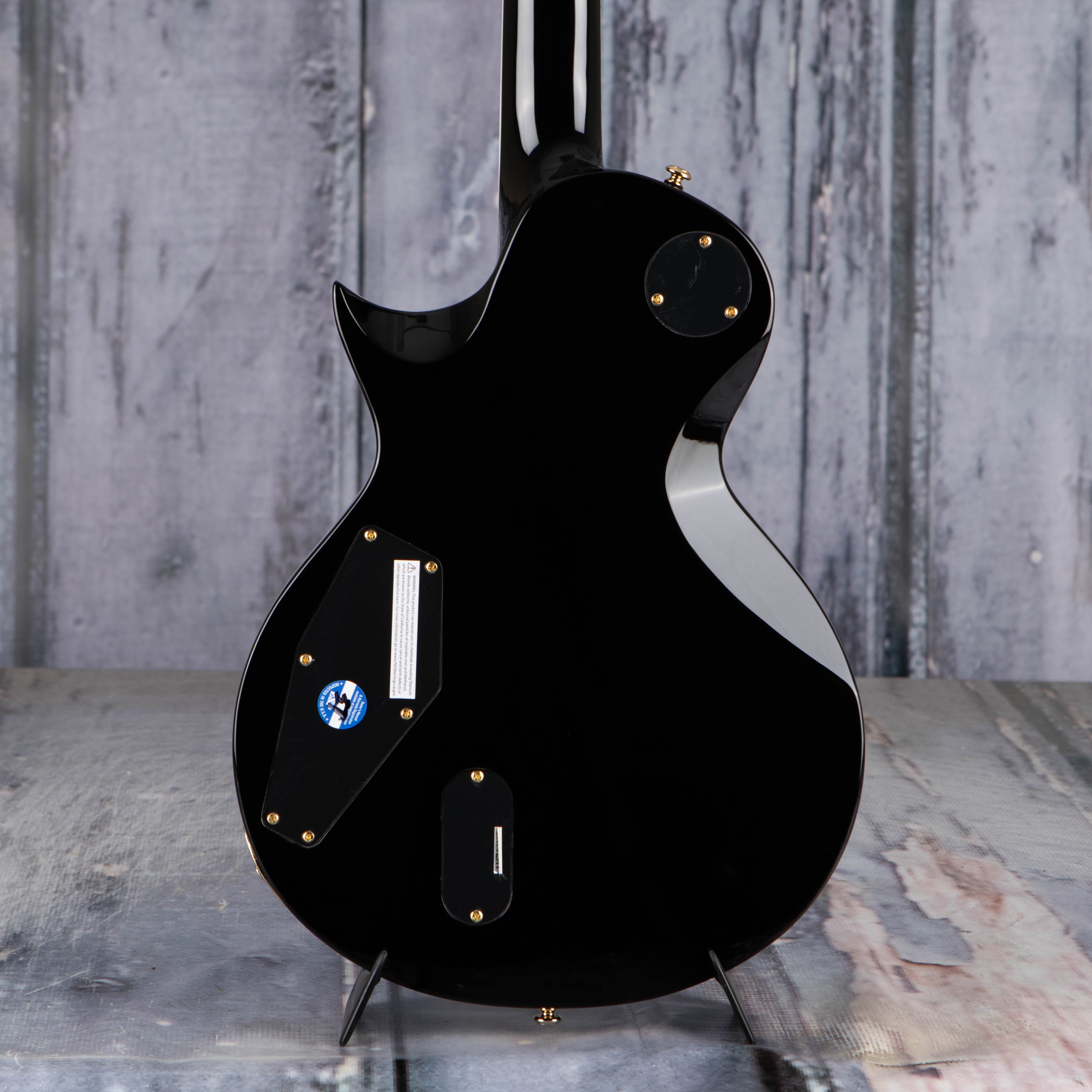 ESP LTD EC-1000 Fluence Electric Guitar, Black, back closeup