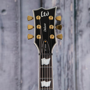ESP LTD EC-1000 Fluence Electric Guitar, Black, front headstock
