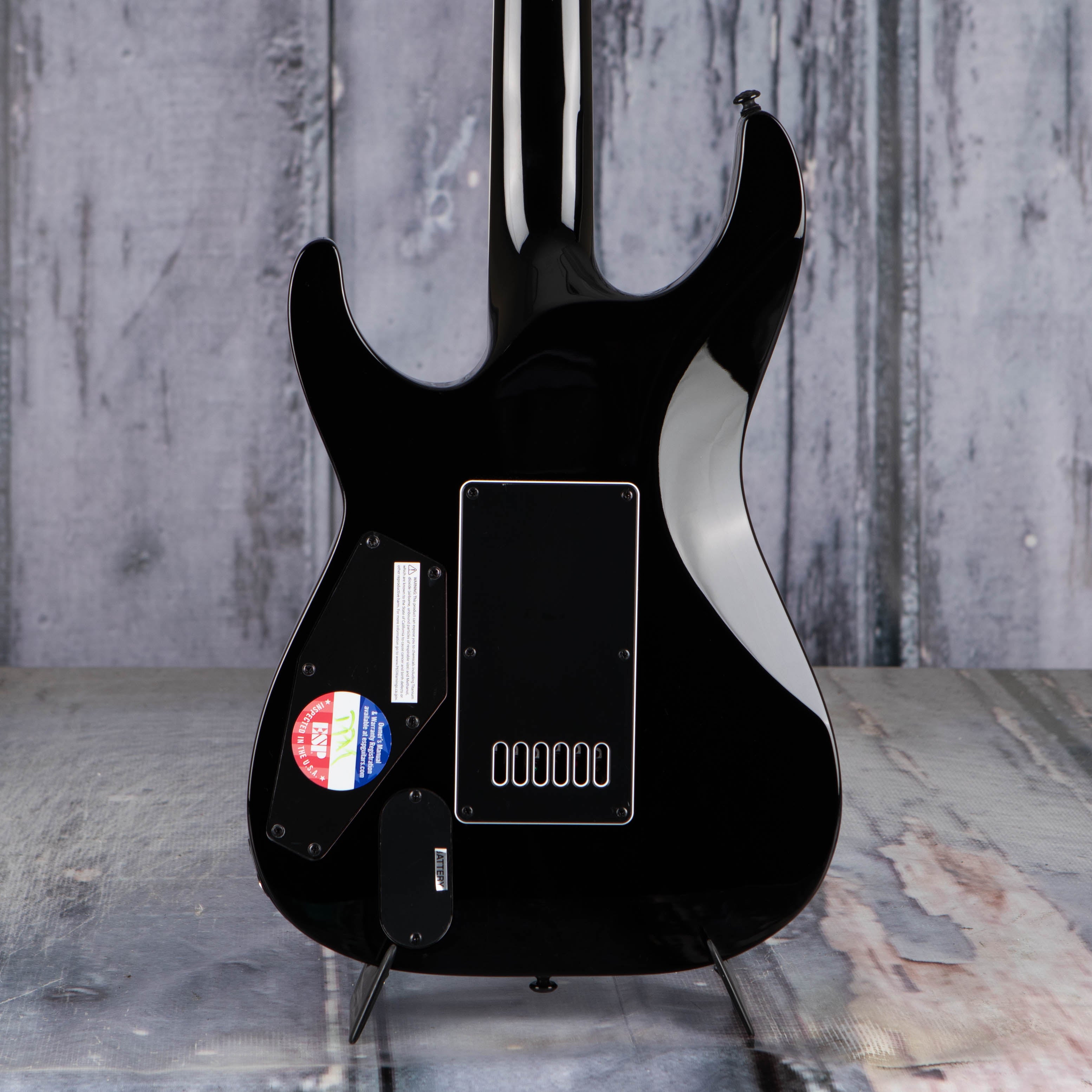 ESP LTD MH-1000ET EverTune Electric Guitar, Charcoal Burst, back closeup