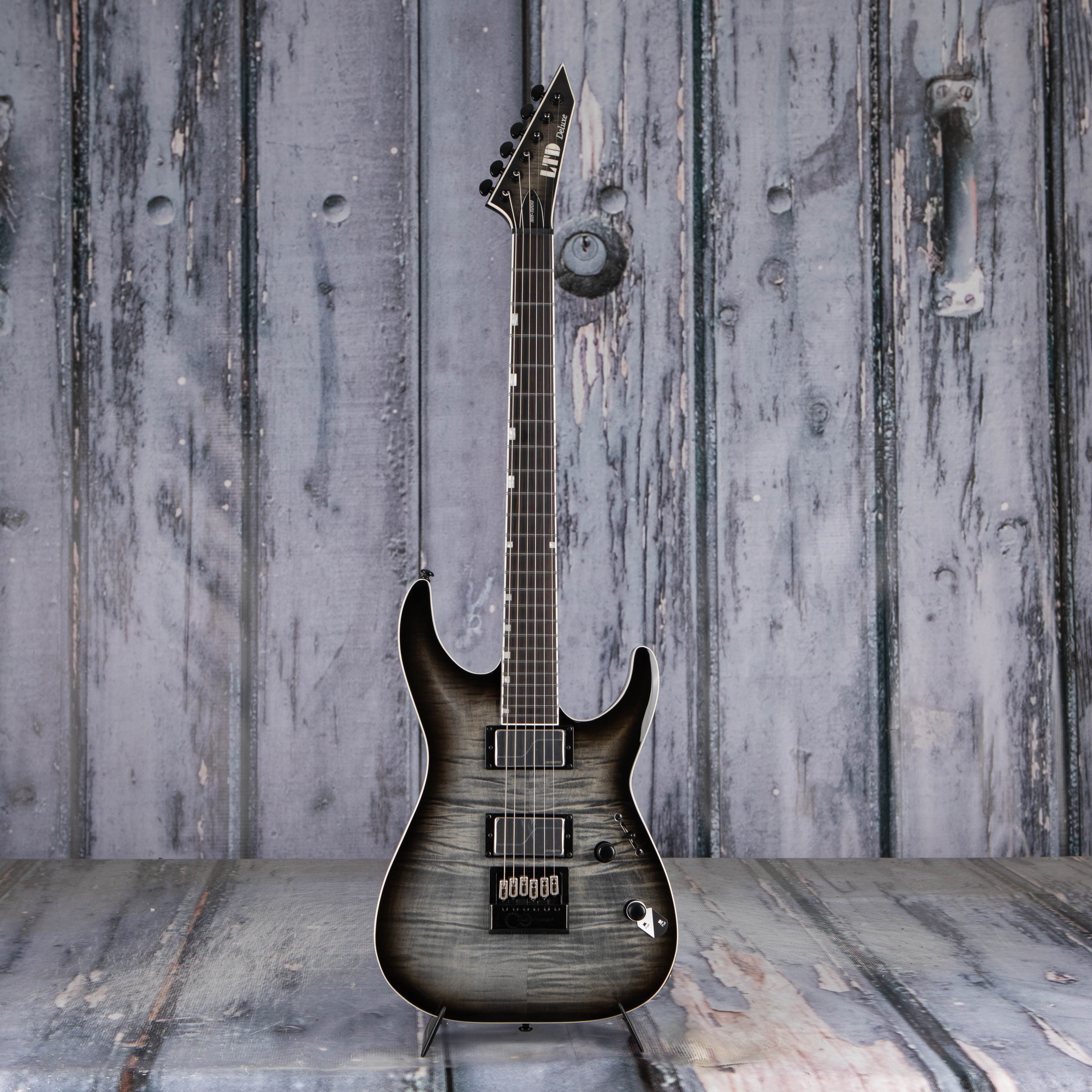 ESP LTD MH-1000ET EverTune Electric Guitar, Charcoal Burst, front