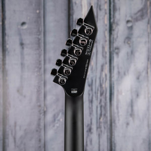 ESP LTD MH-1000NT BB Electric Guitar, Black Satin / Bold Binding, back headstock