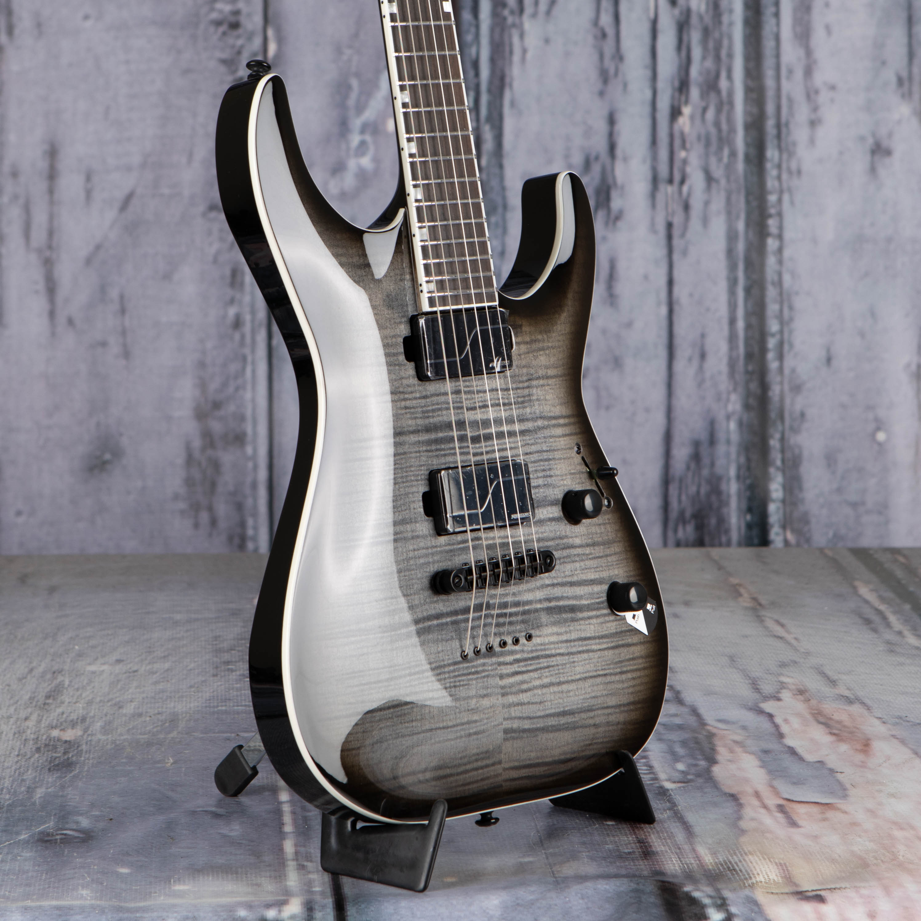 ESP LTD MH-1000NT Electric Guitar, Charcoal Burst, angle