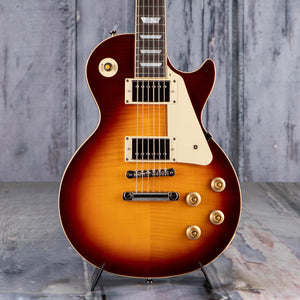 Epiphone 1959 Les Paul Standard Reissue Electric Guitar, Deep Cherry Sunburst, front closeup