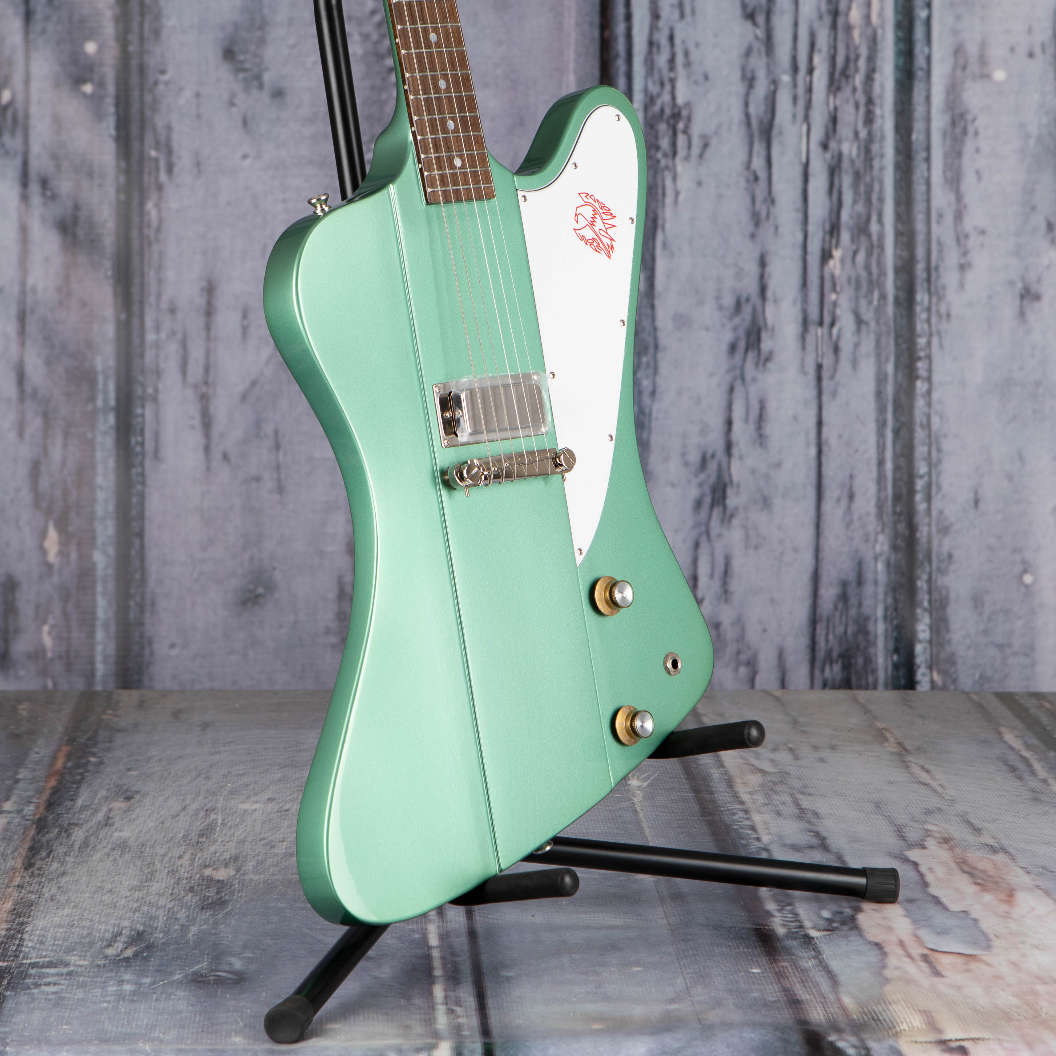 Epiphone 1963 Firebird I Electric Guitar, Inverness Green, angle