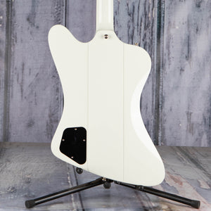 Epiphone 1963 Firebird V Reissue W/ Maestro Vibrola Electric Guitar, Polaris White, back closeup