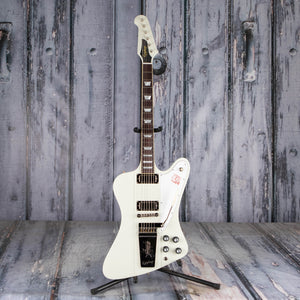 Epiphone 1963 Firebird V Reissue W/ Maestro Vibrola Electric Guitar, Polaris White, front