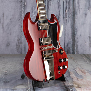 Epiphone 1964 SG Standard W/ Maestro Vibrola Reissue Electric Guitar, Cherry Red, angle