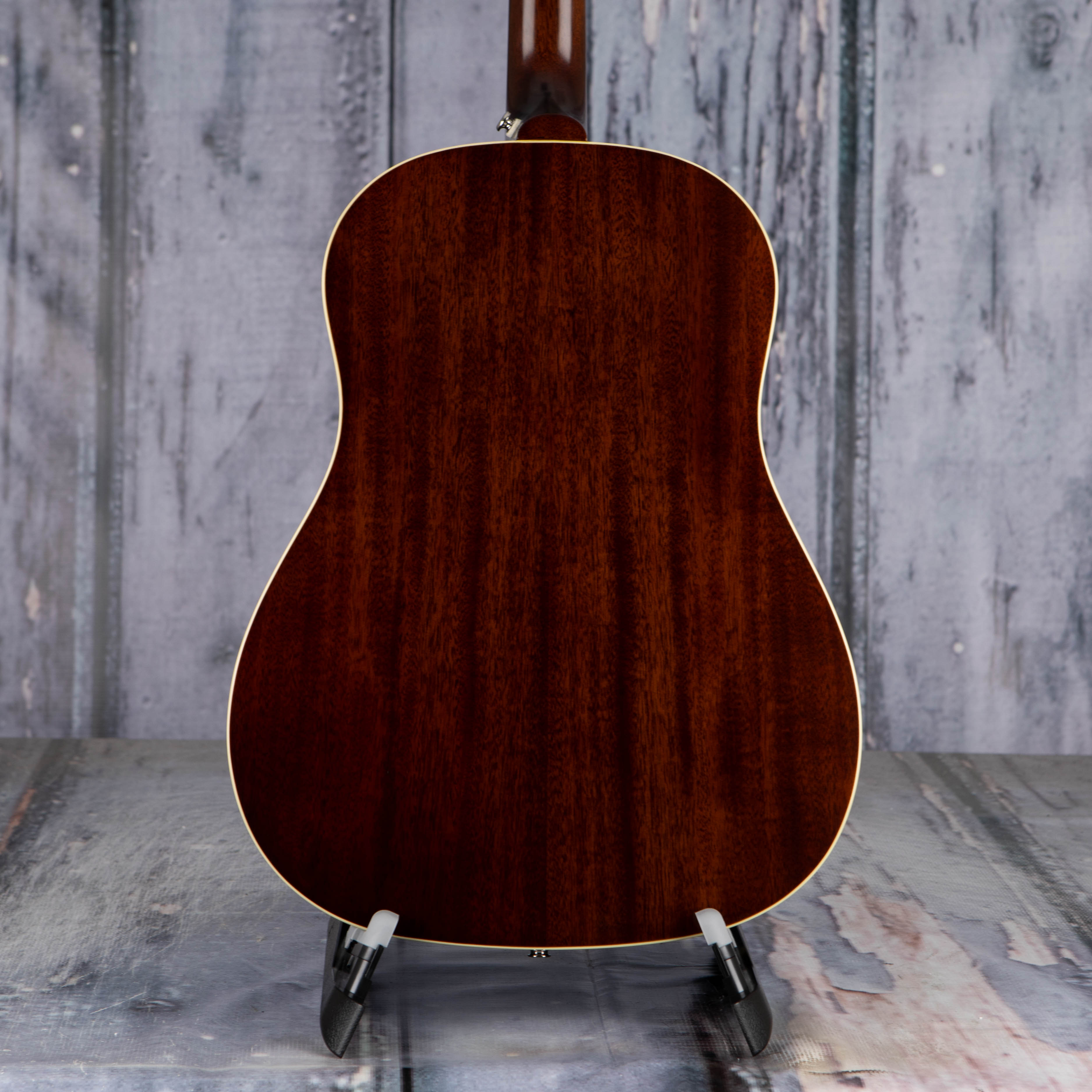 Epiphone J-45 Standard Acoustic/Electric Guitar, Aged Tri-Burst, back closeup