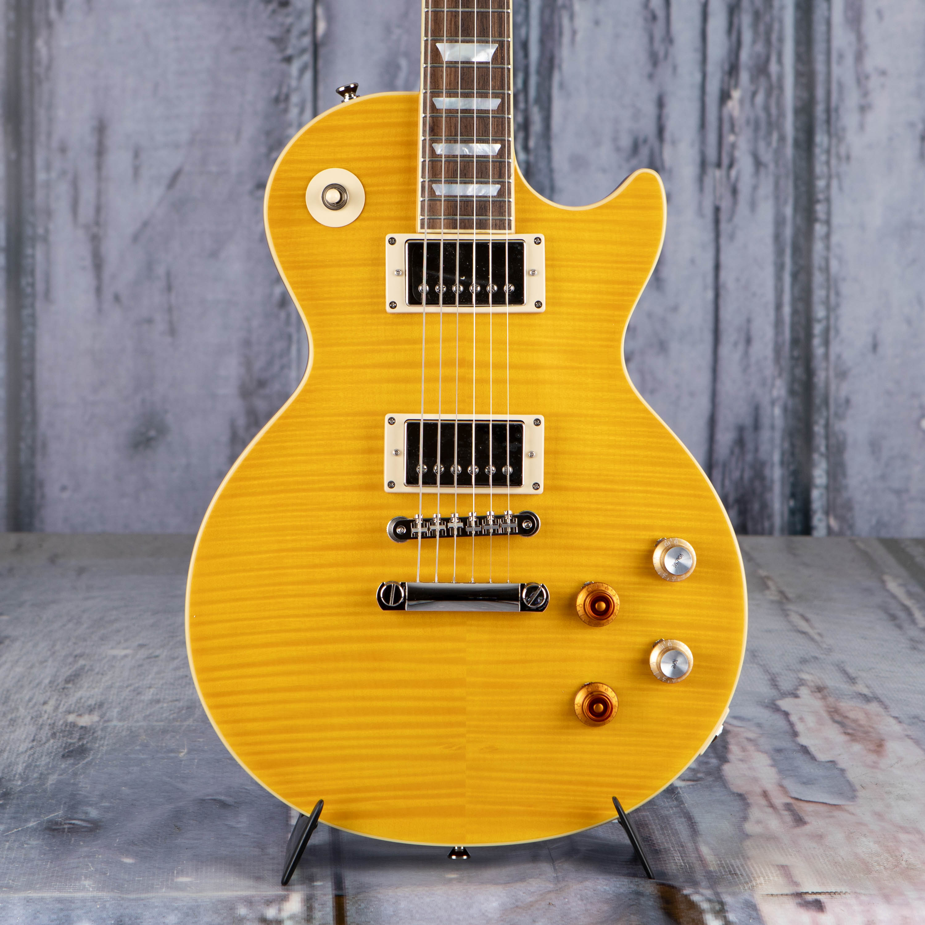 Epiphone Kirk Hammett Greeny 1959 Les Paul Standard Electric Guitar, Greeny Burst, front closeup