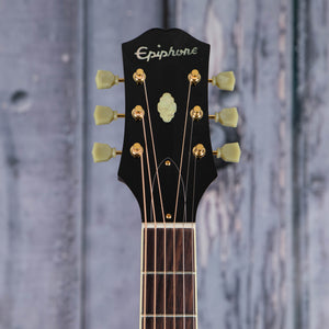 Epiphone USA Frontier Acoustic/Electric Guitar, Frontier Burst, front headstock