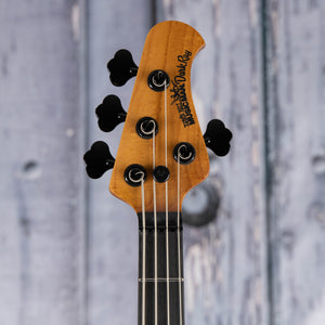 Ernie Ball Music Man DarkRay Electric Bass Guitar, Starry Night, front headstock