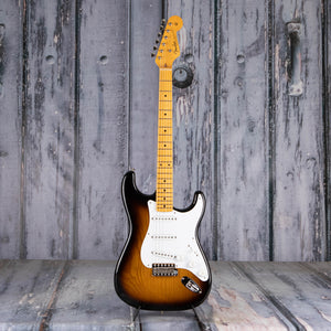 Fender 70th Anniversary American Vintage II 1954 Stratocaster Electric Guitar, 2-Color Sunburst, front