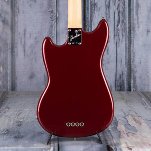 Fender American Performer Mustang Bass Guitar, Aubergine, back closeup