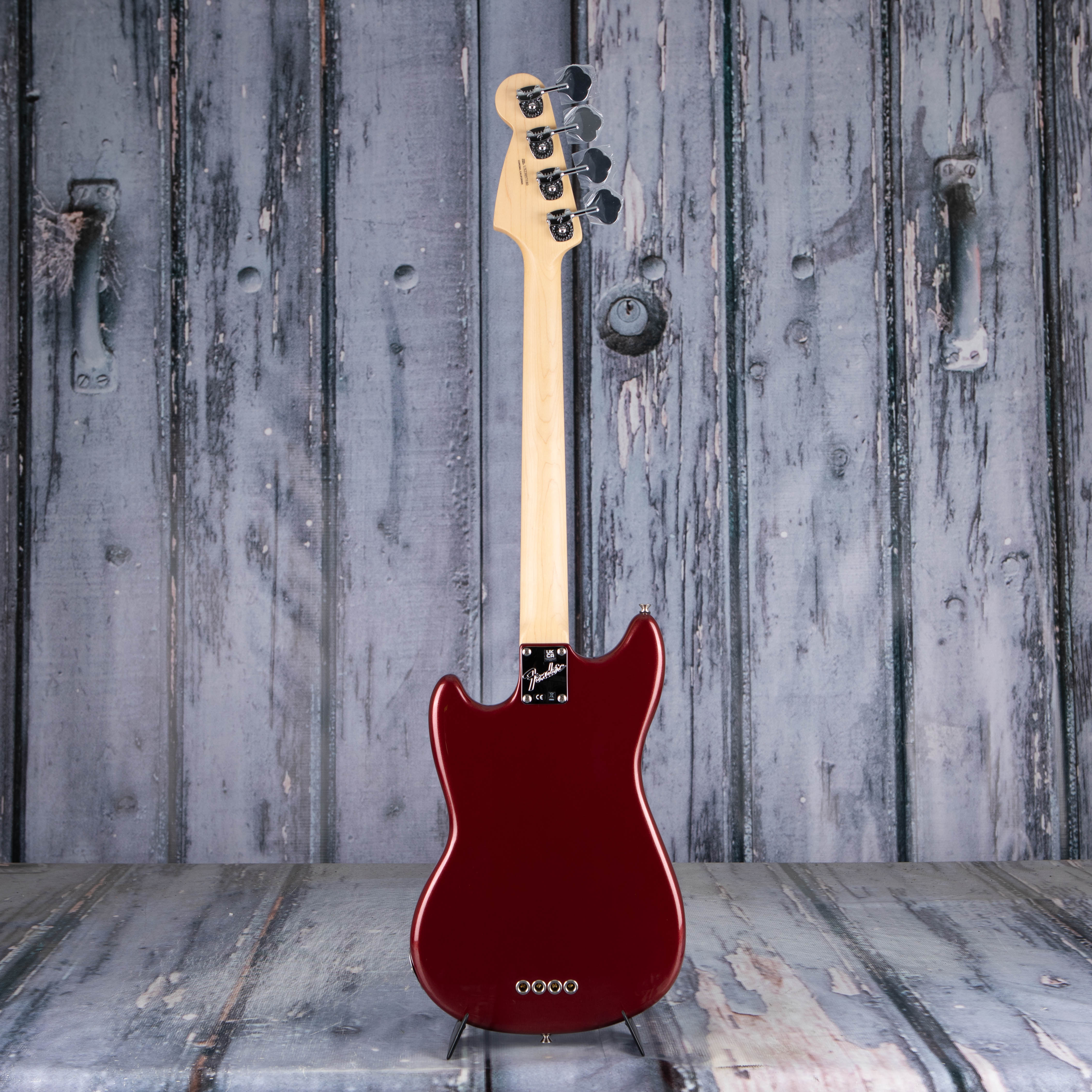 Fender American Performer Mustang Bass Guitar, Aubergine, back