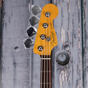 Fender American Professional II Jazz Bass Guitar, Black, front headstock