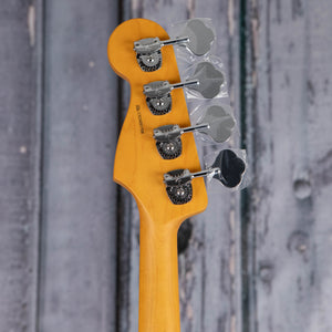 Fender American Professional II Jazz Bass Guitar, Black, back headstock