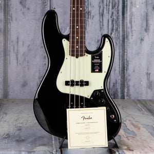 Fender American Professional II Jazz Bass Guitar, Black, coa