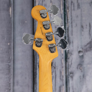 Fender American Professional II Jazz Bass V 5-String Guitar, Olympic White, back headstock