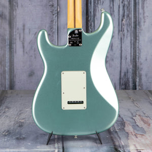 Fender American Professional II Stratocaster Electric Guitar, HSS, Mystic Surf Green, back closeup