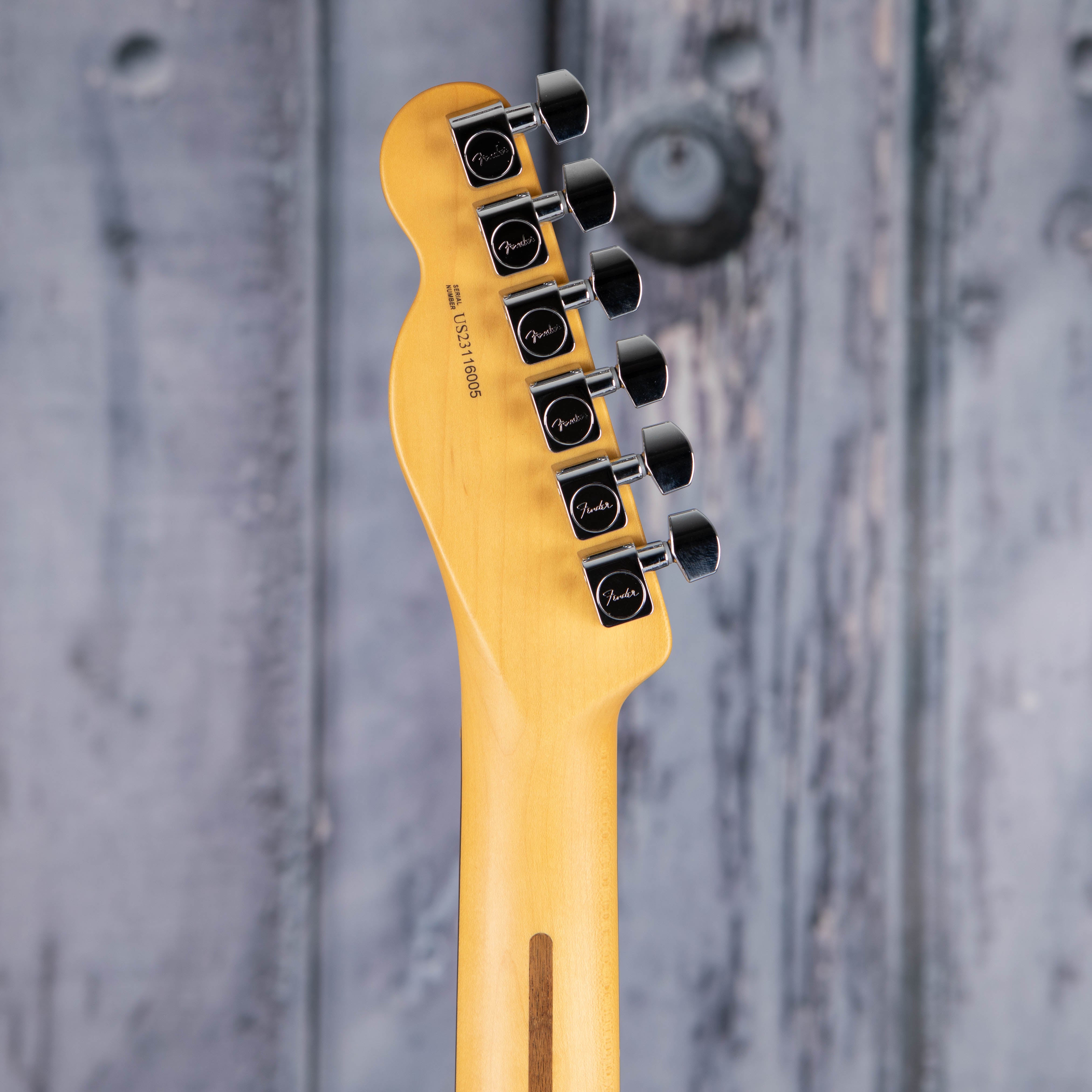 Fender American Professional II Telecaster Electric Guitar, 3-Color Sunburst, back headstock
