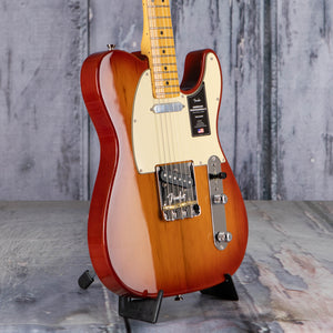 Fender American Professional II Telecaster Electric Guitar, Sienna Sunburst, angle