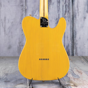 Fender American Professional II Telecaster Left-Handed Electric Guitar, Butterscotch Blonde, back closeup