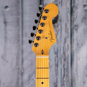 Fender American Ultra II Stratocaster Electric Guitar, Sinister Red, front headstock