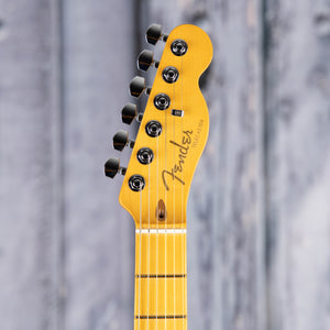 Fender American Ultra II Telecaster Electric Guitar, Sinister Red, front headstock