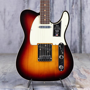 Fender American Ultra Luxe '60s Telecaster Custom Electric Guitar, 3-Color Sunburst, front closeup