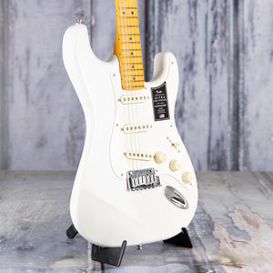 Fender American Ultra Luxe Vintage '50s Stratocaster Electric Guitar, White Blonde, angle