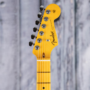 Fender American Ultra Luxe Vintage '50s Stratocaster Electric Guitar, White Blonde, front headstock