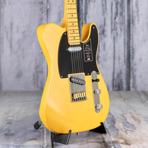 Fender American Ultra Luxe Vintage '50s Telecaster Electric Guitar, Butterscotch Blonde, angle