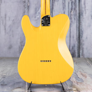 Fender American Ultra Luxe Vintage '50s Telecaster Electric Guitar, Butterscotch Blonde, back closeup