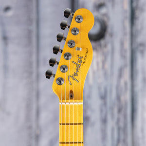 Fender American Ultra Luxe Vintage '50s Telecaster Electric Guitar, Butterscotch Blonde, front headstock