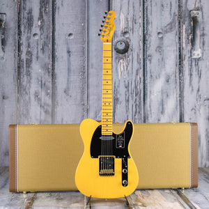 Fender American Ultra Luxe Vintage '50s Telecaster Electric Guitar, Butterscotch Blonde, case