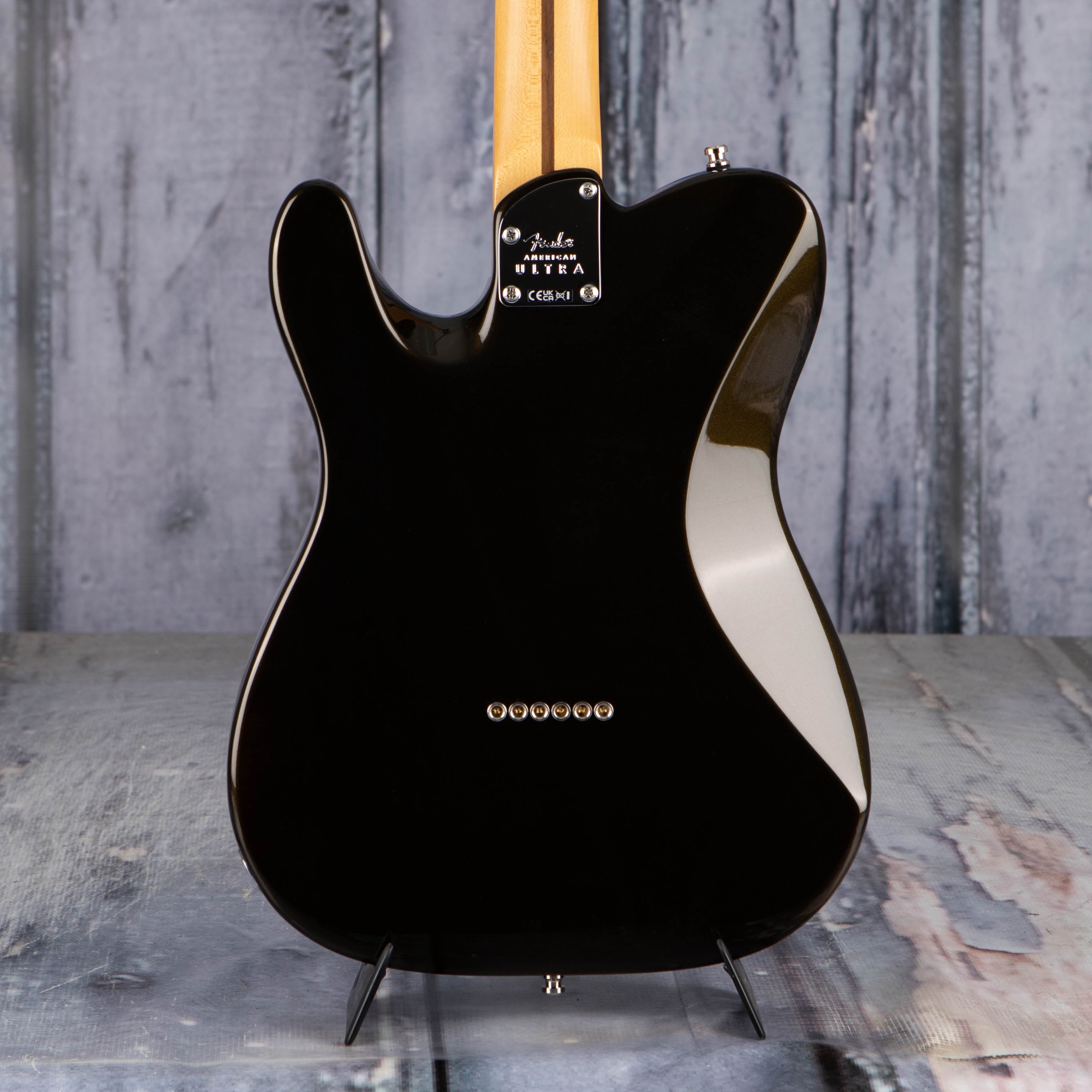 Fender American Ultra Telecaster Electric Guitar, Rosewood Fingerboard, Texas Tea, back closeup