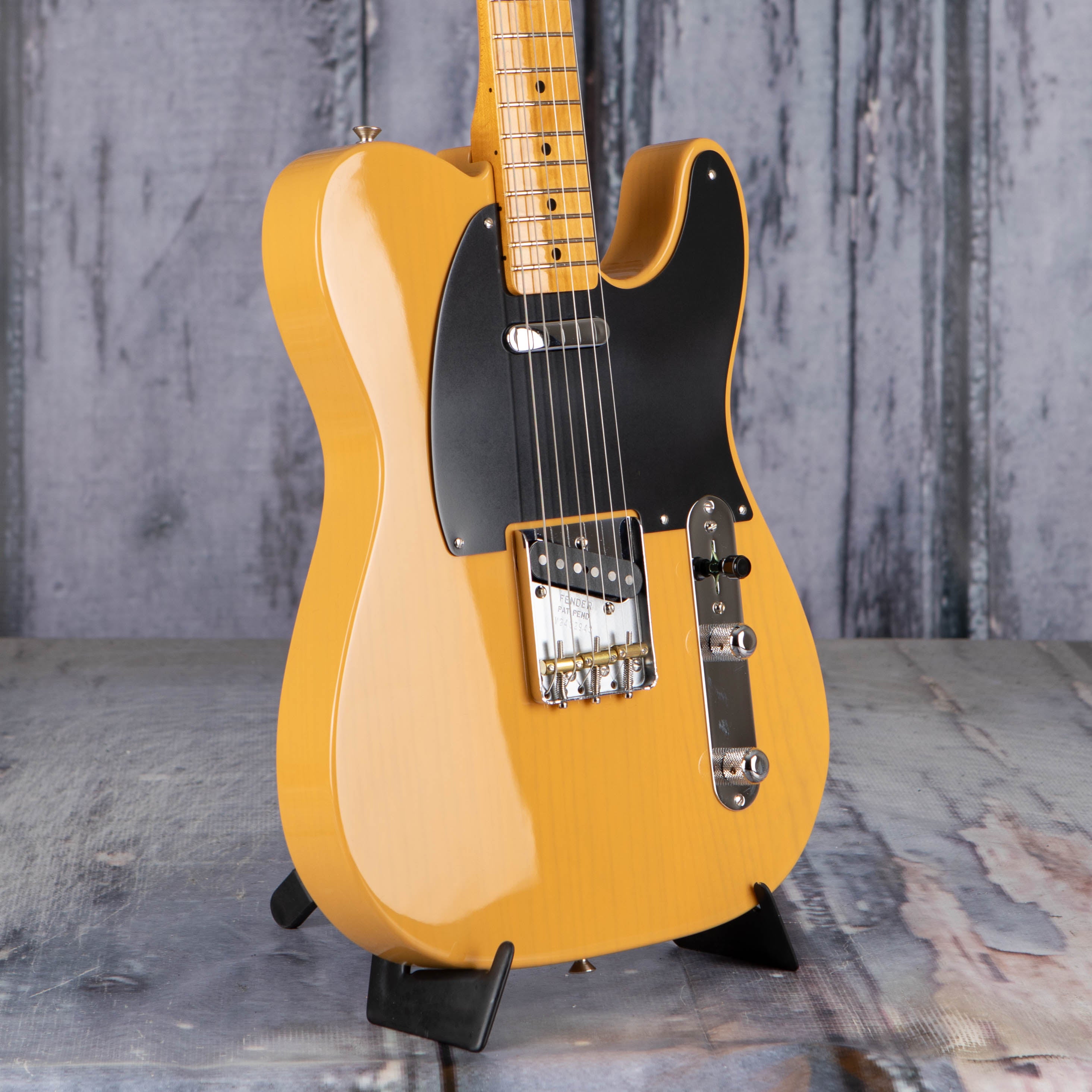 Fender American Vintage II 1951 Telecaster Electric Guitar, Butterscotch Blonde, angle
